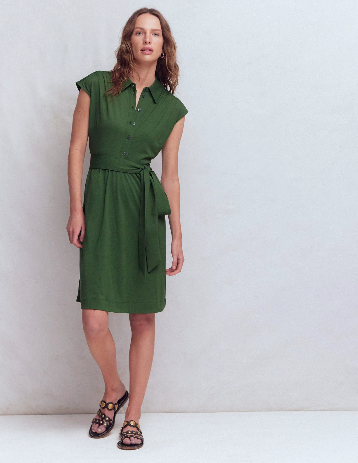 Honor Short Jersey Shirt Dress-Broad Bean
