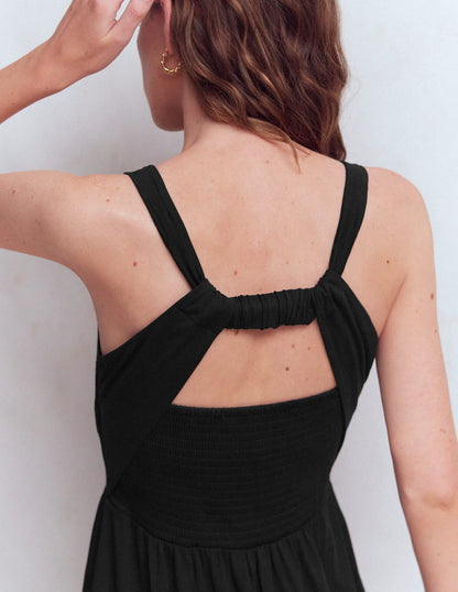 Saoirse Smock Back Dress-Black