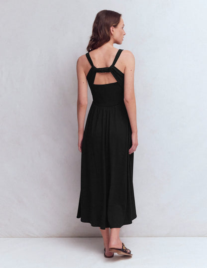 Saoirse Smock Back Dress-Black