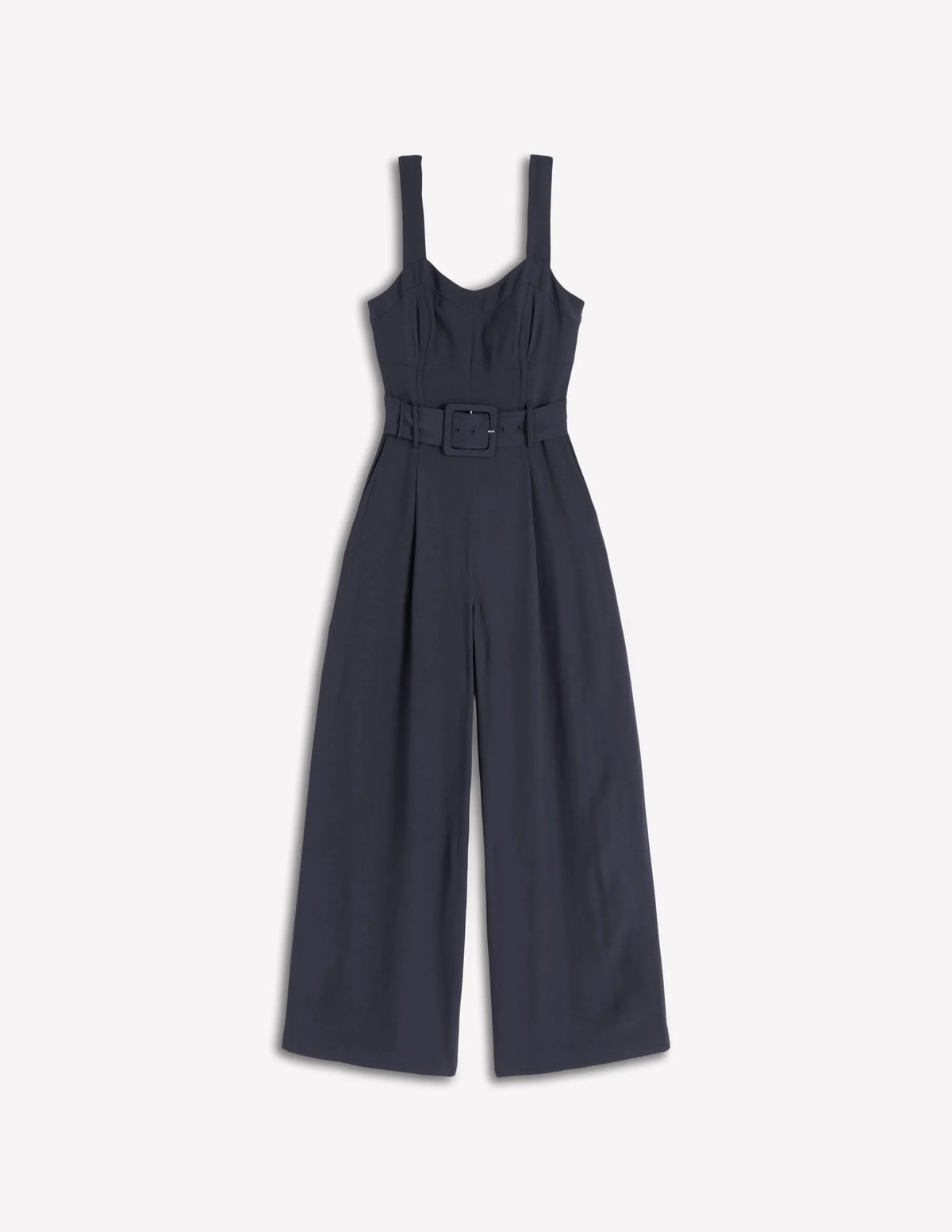 Boned Bodice Occasion Jumpsuit-Navy