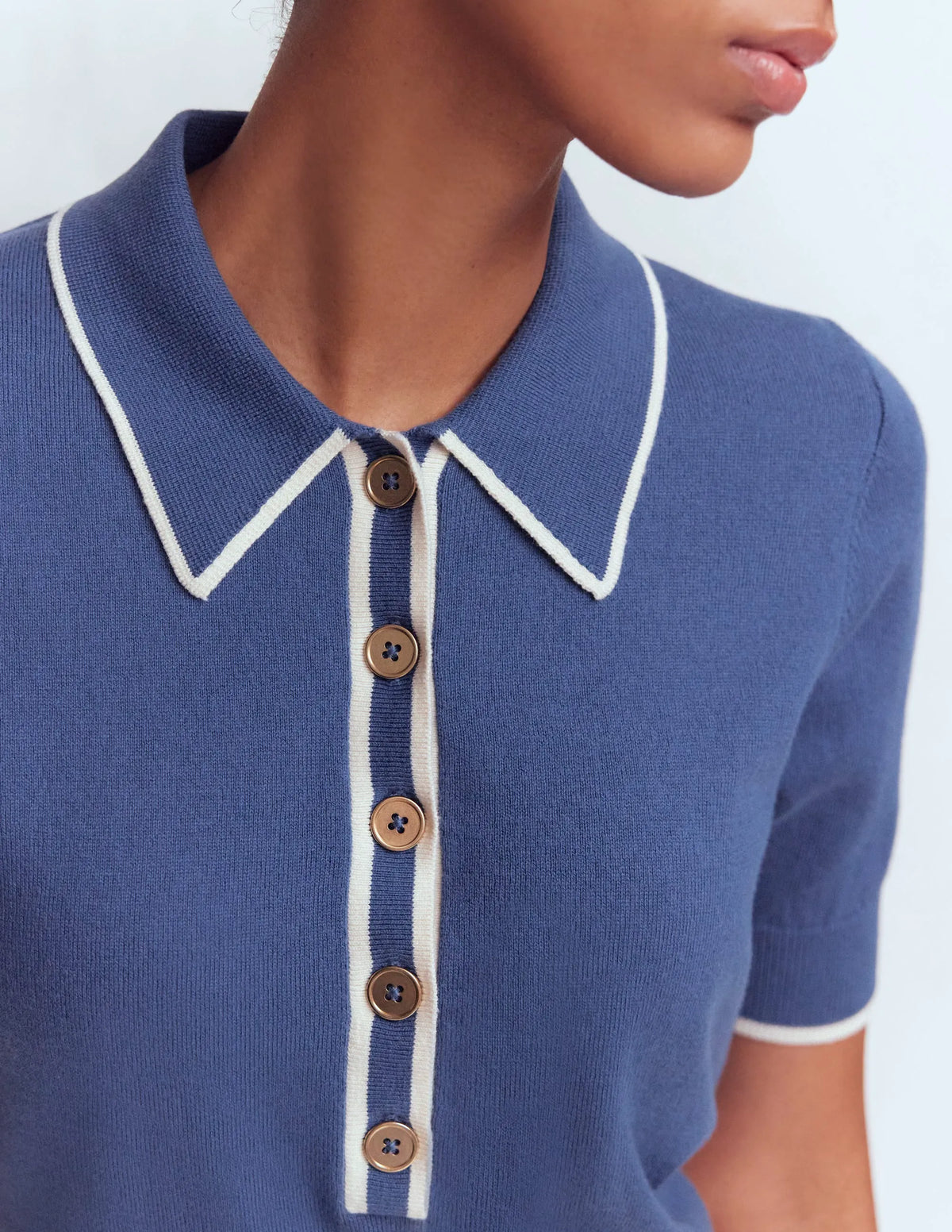 Liz Henley T-Shirt-True Navy