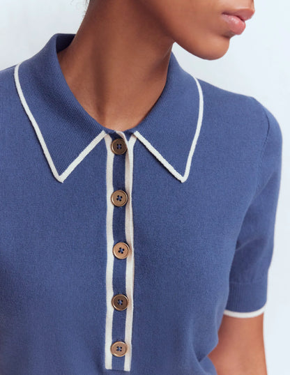 Liz Henley T-Shirt-True Navy