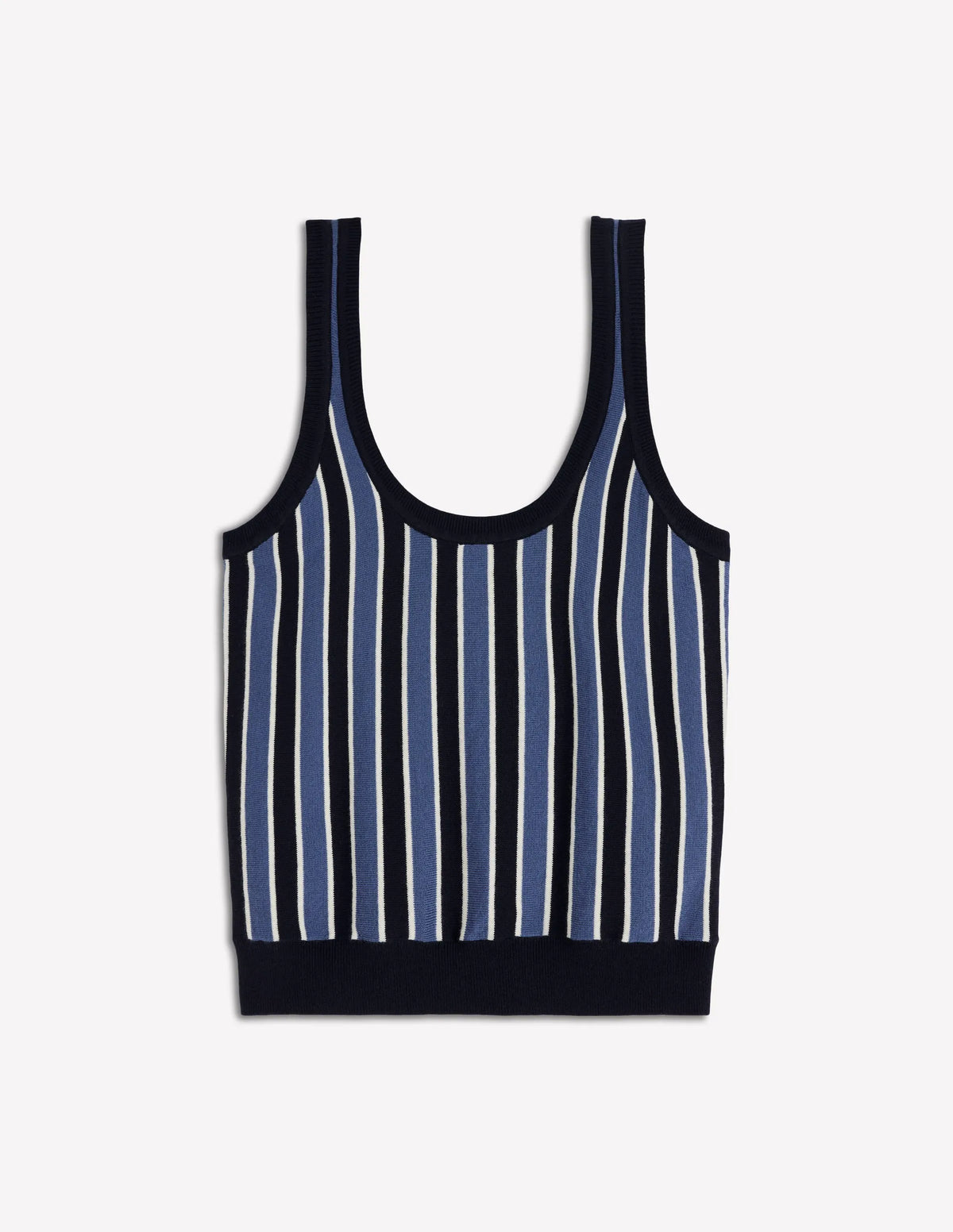 Liz Knitted Tank-True Navy Stripe