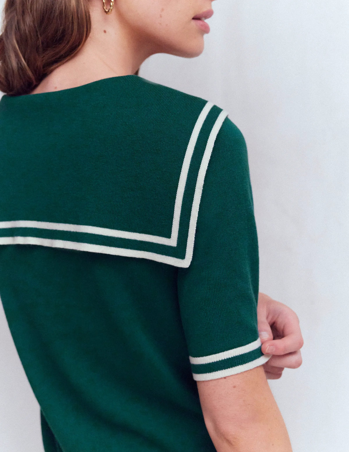 Sailor Collar sweater-Green