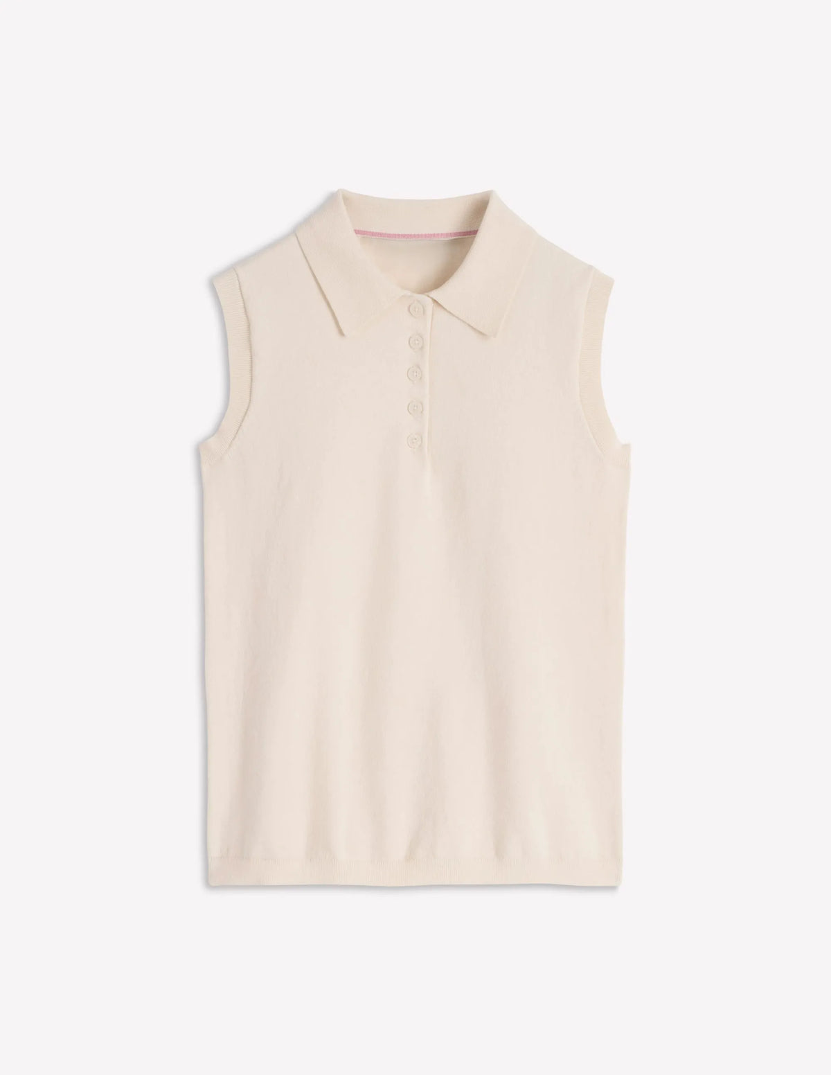 Chloe Henley Knitted Tank-Warm Ivory