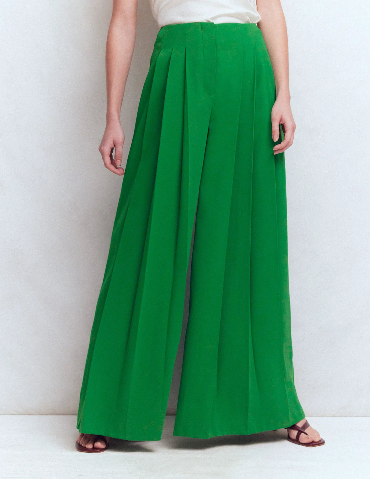 Regent Wide Leg Pants-Rich Emerald