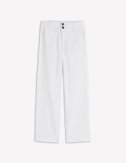 Primrose Cropped Pants-White