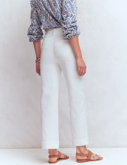 Primrose Cropped Pants-White