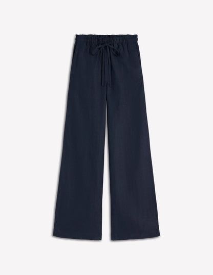 Islington Linen Pants-Navy