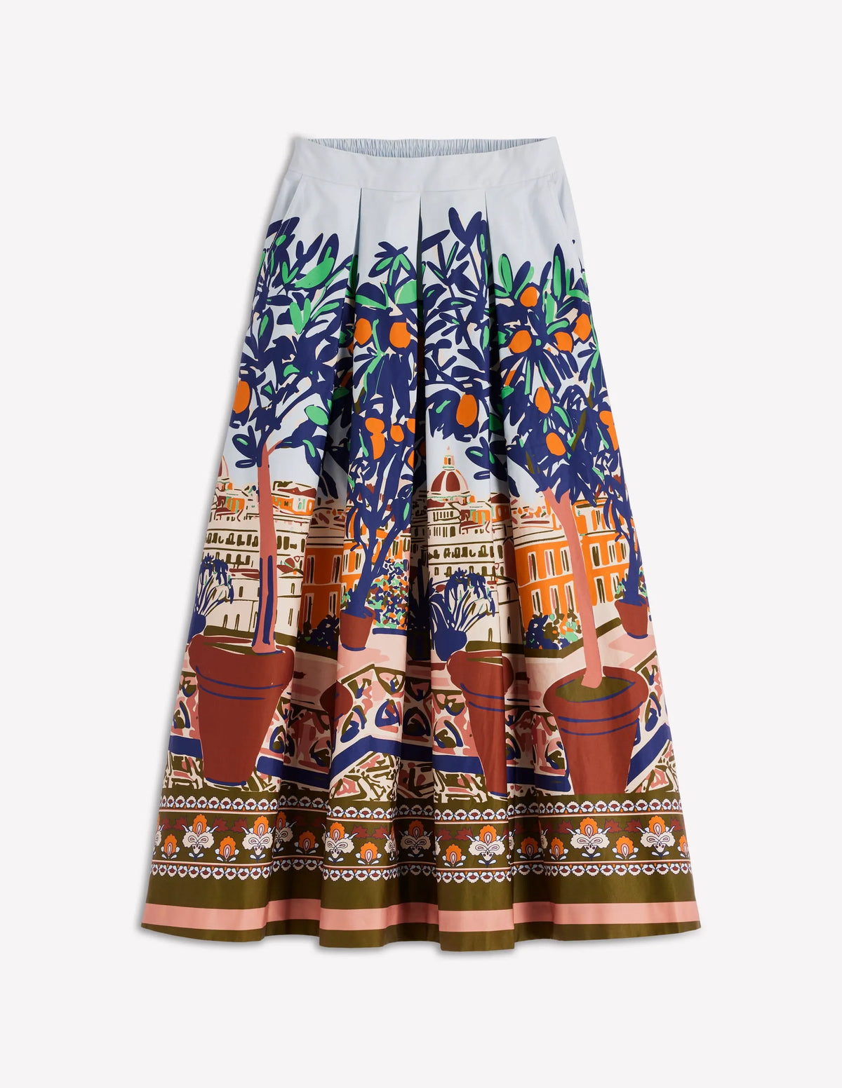 Verity Sateen Skirt-Multi, Balcony Scene