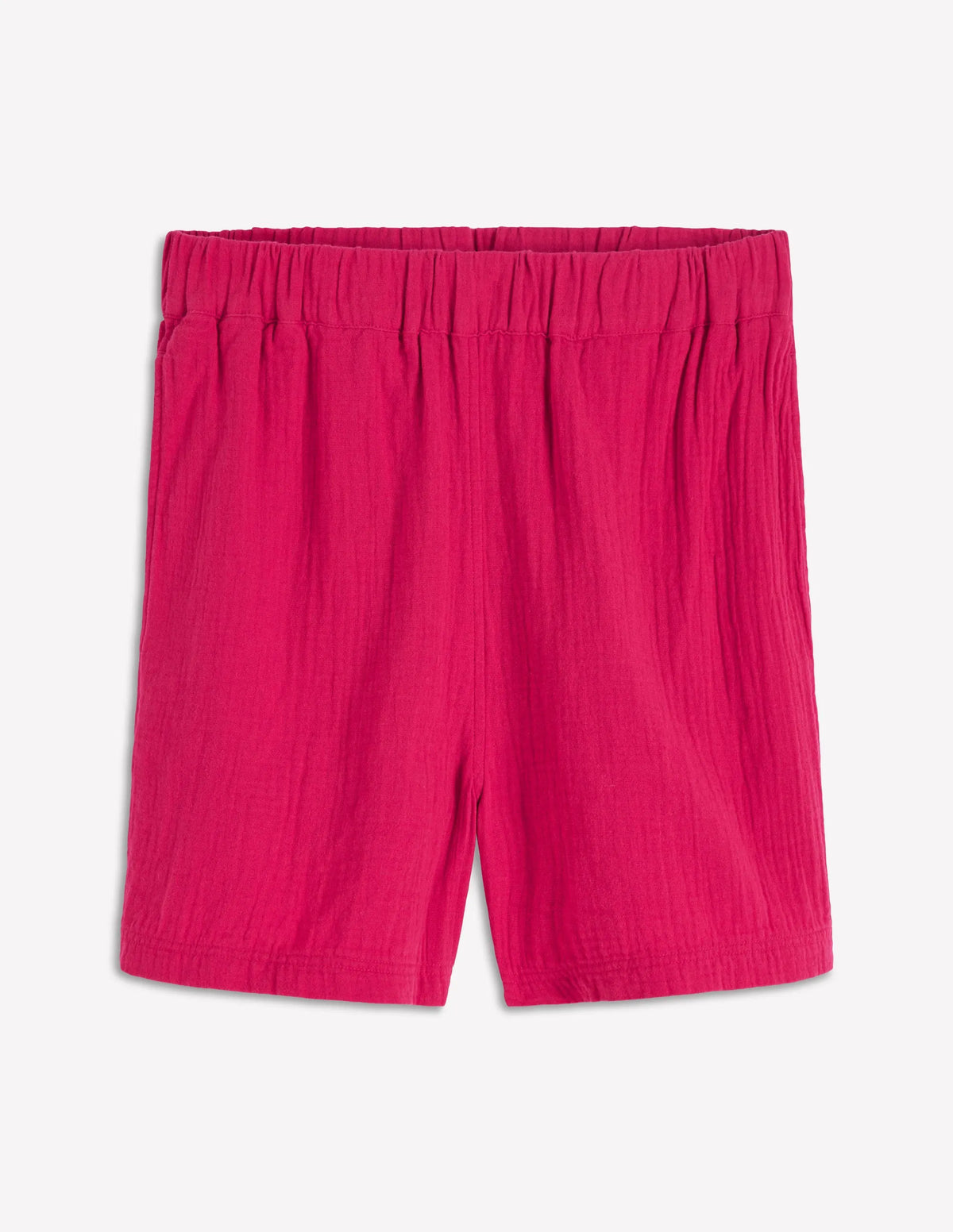 Pull On Double Cloth Shorts-Pomegranate