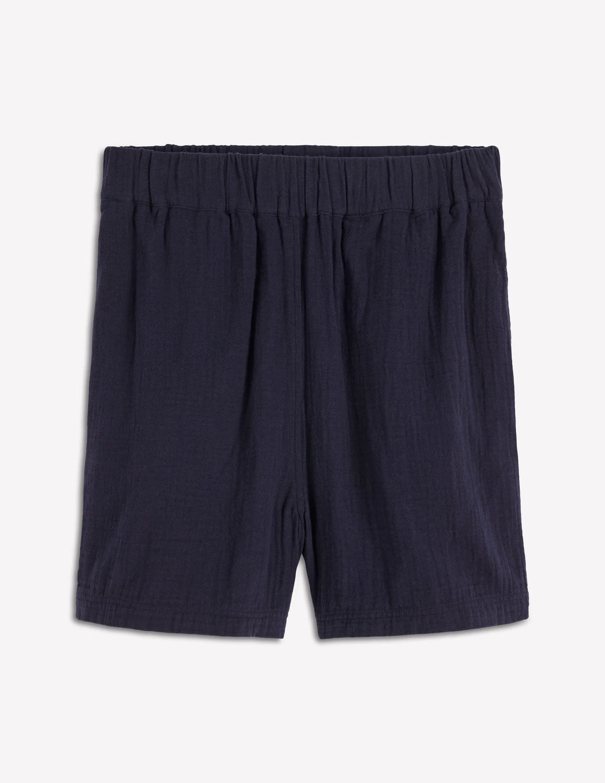 Pull On Double Cloth Shorts-Navy