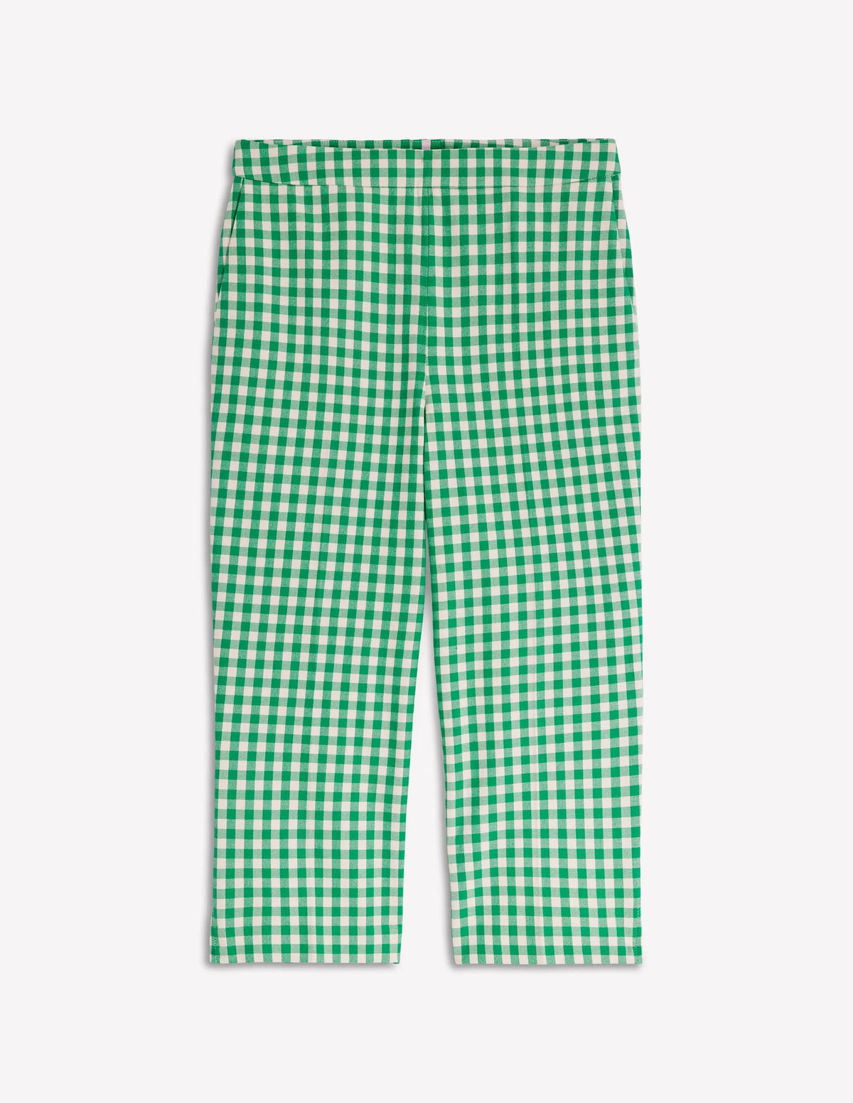 Capri Pants-Rich Emerald, Gingham