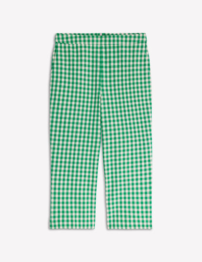 Capri Pants-Rich Emerald, Gingham