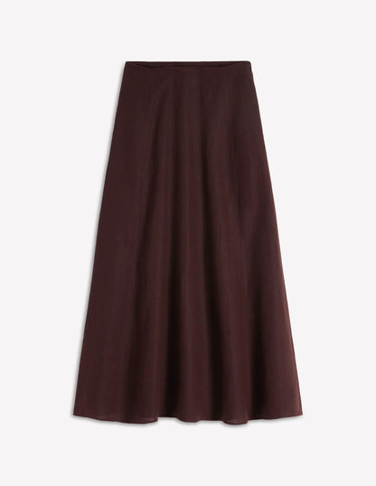 Miriam Linen Maxi Skirt-Bitter Chocolate