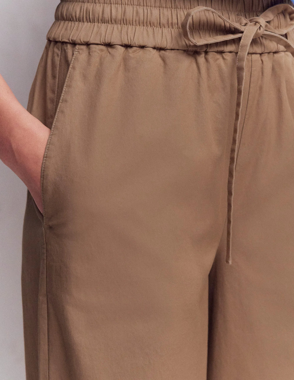 Greenwich Tie Waist Pants-Cappuccino