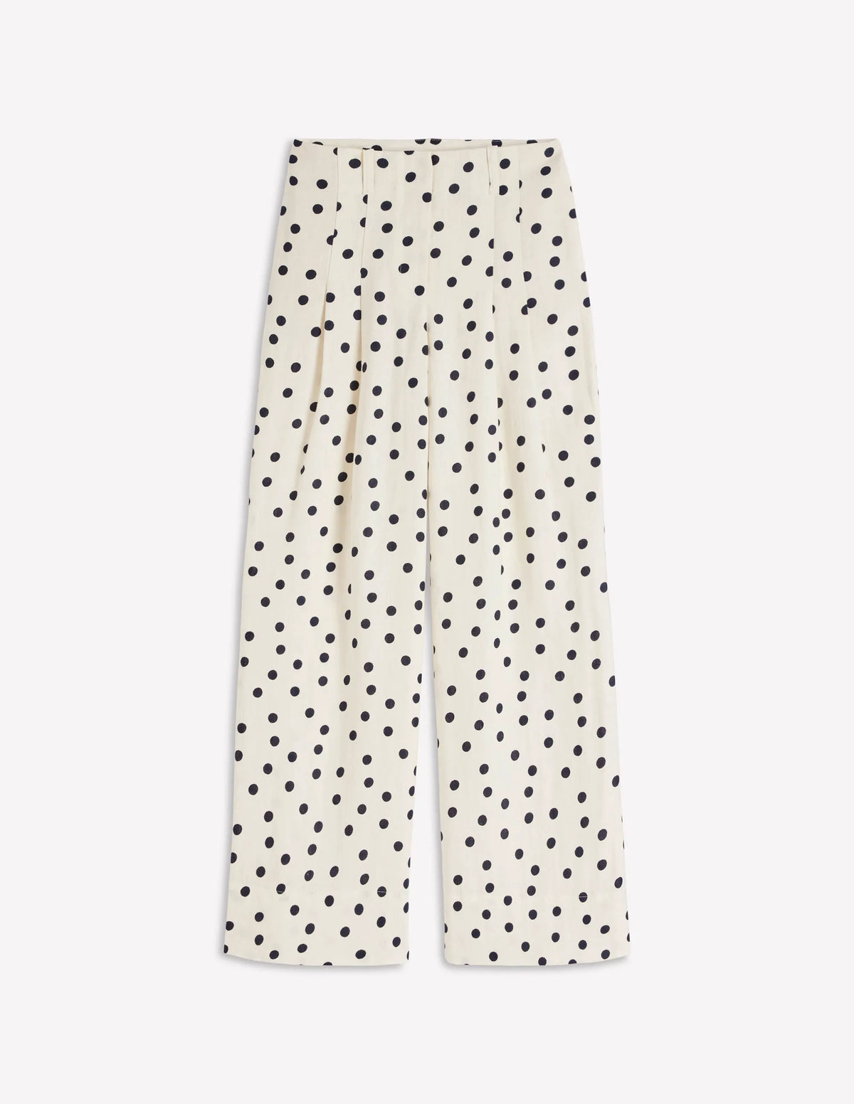 Mayfair Linen Pants-Ivory, Painted Dot