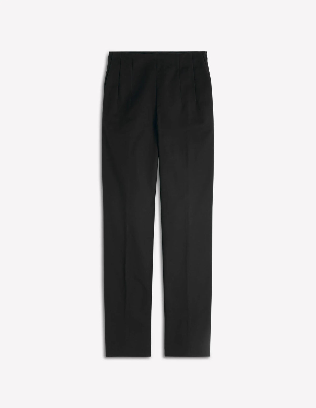 Slim Leg Cotton Pants-Black