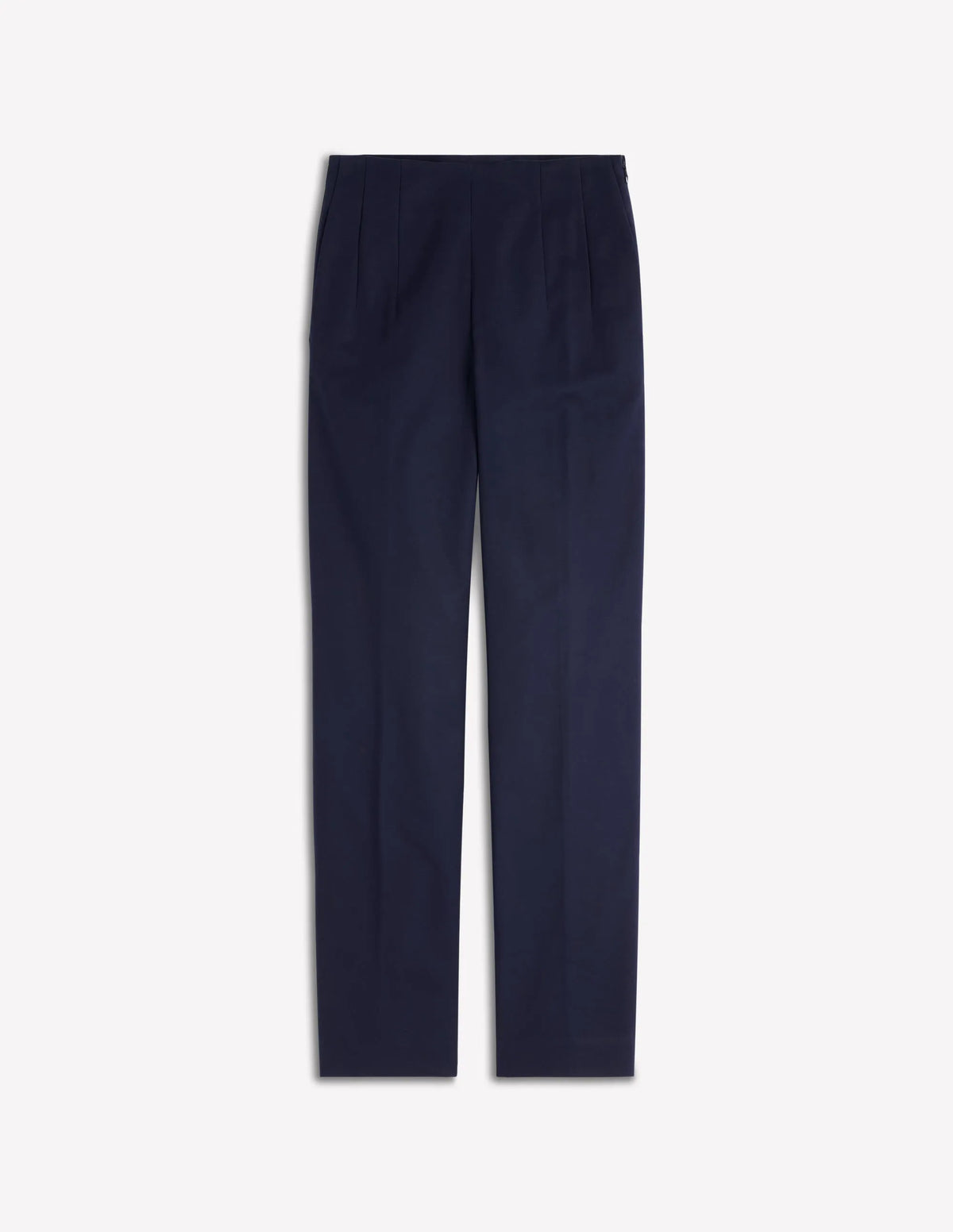 Slim Leg Cotton Pants-Navy
