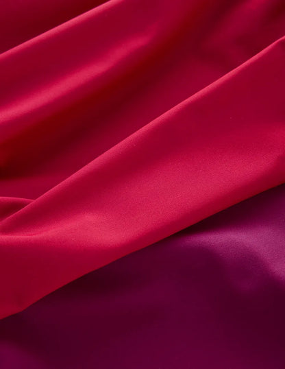 Mykonos Deep V Swimsuit-Red, Colour Block