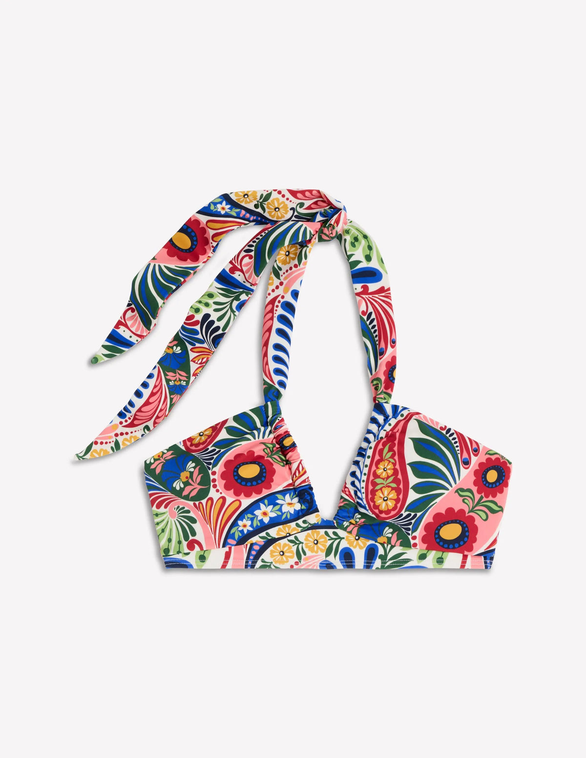 Minori Halter Tie Bikini Top-Multi, Enchanted Paisley