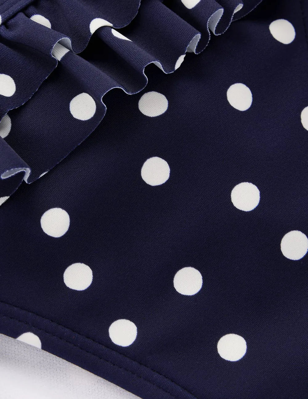 Ruffle Bikini Bottoms-French Navy, Painted Dot
