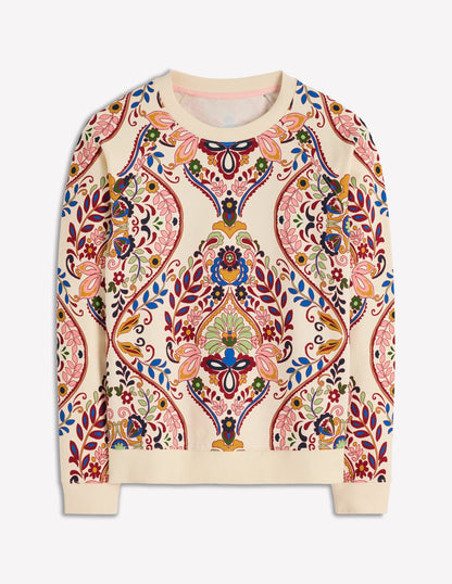 Rosa Printed Sweatshirt-Multi, Enchanted Gardenia