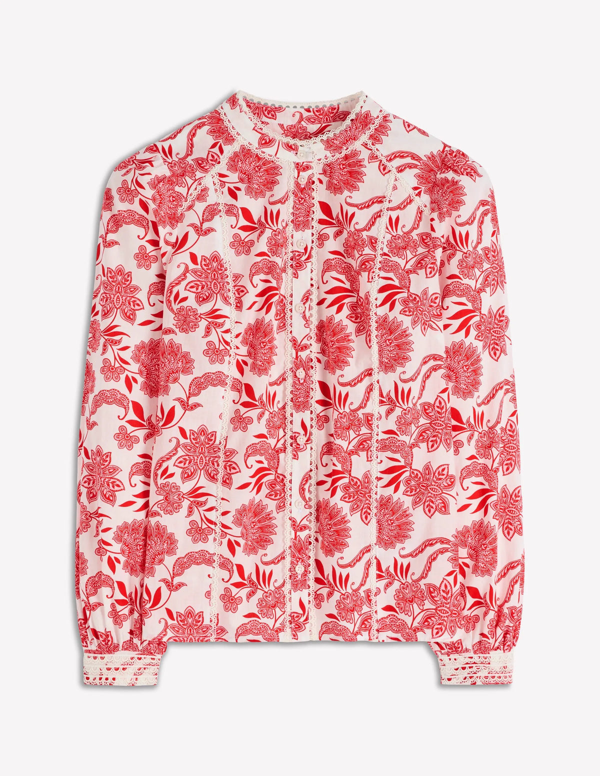Rhea Trim Insert Cotton Top-Pink, Elegant Blossom