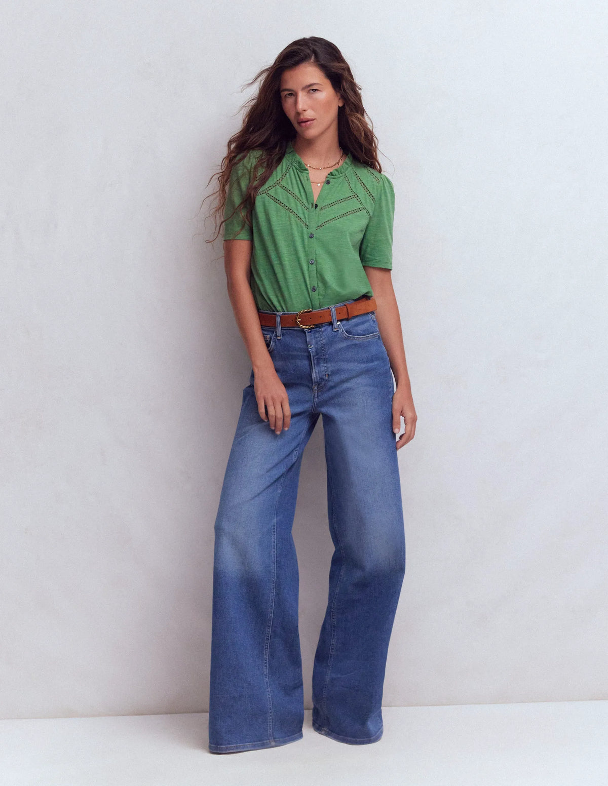 Bea Short Sleeve Shirt-Comfrey