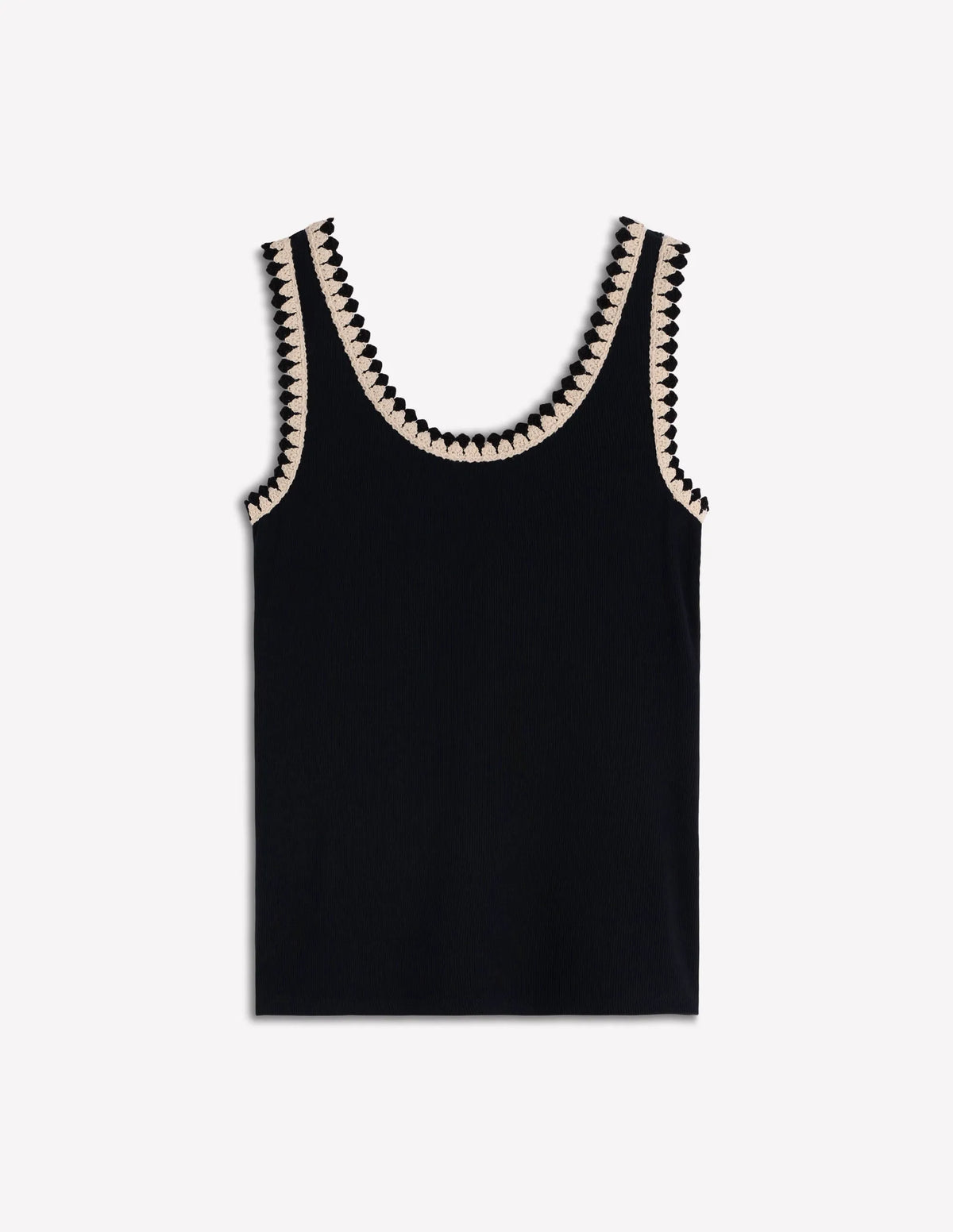 Maddie Trim Detail Vest-Black