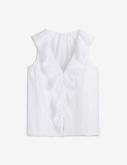 Eliza Sleeveless Top-White