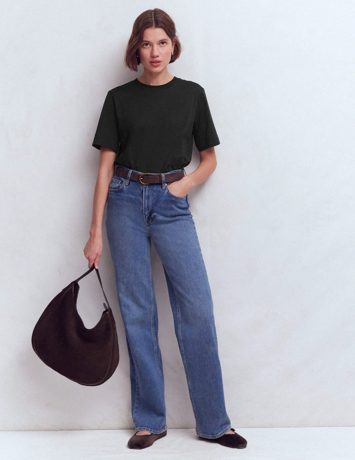 Relaxed Cotton T-shirt-Black