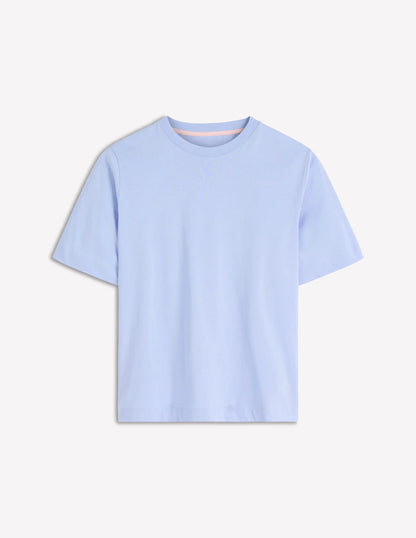 Relaxed Cotton T-shirt-Brunnera Blue