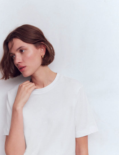 Relaxed Cotton T-shirt-White