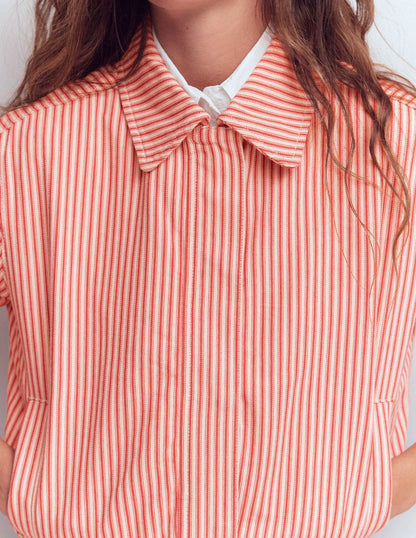 Harrington Jacket-Red Tram Stripe