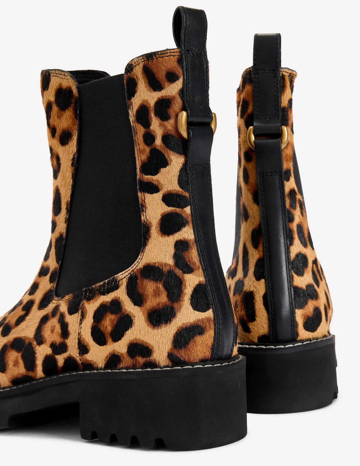 Jessie Chunky Chelsea Boots-Leopard