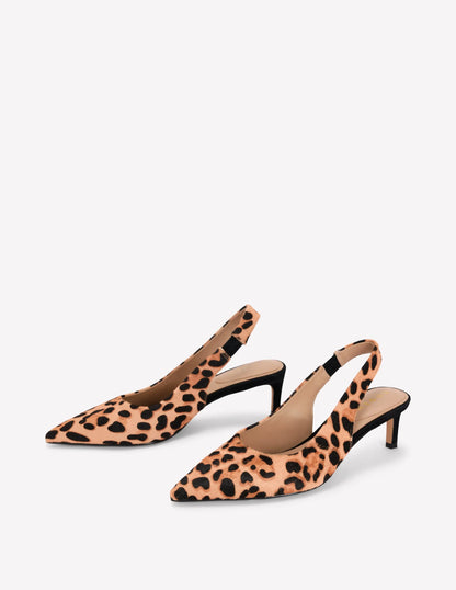 Hope Pointed Slingback Heels-Classic Leopard