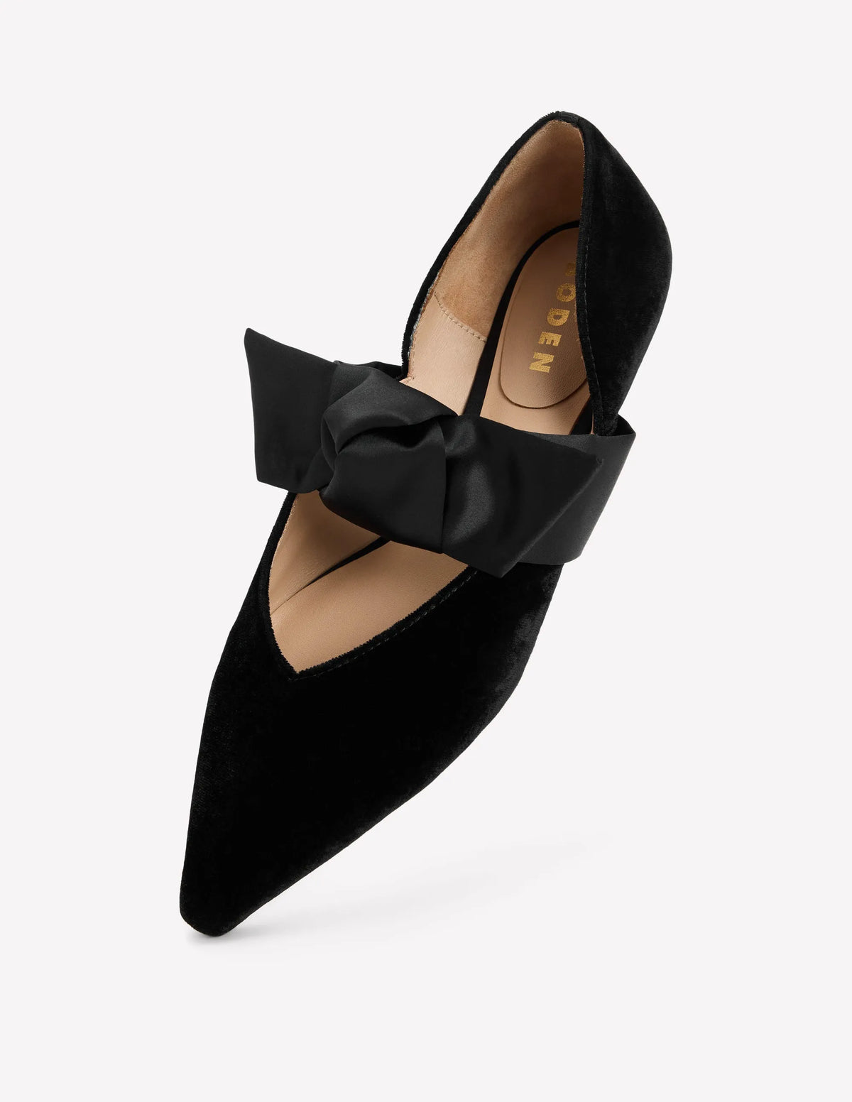 Bow Two Part Flats-Black