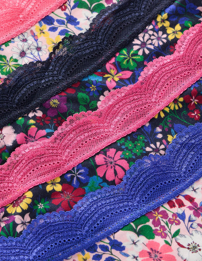 Stripe & Stare High Knickers-Mixed Florals Four Pack
