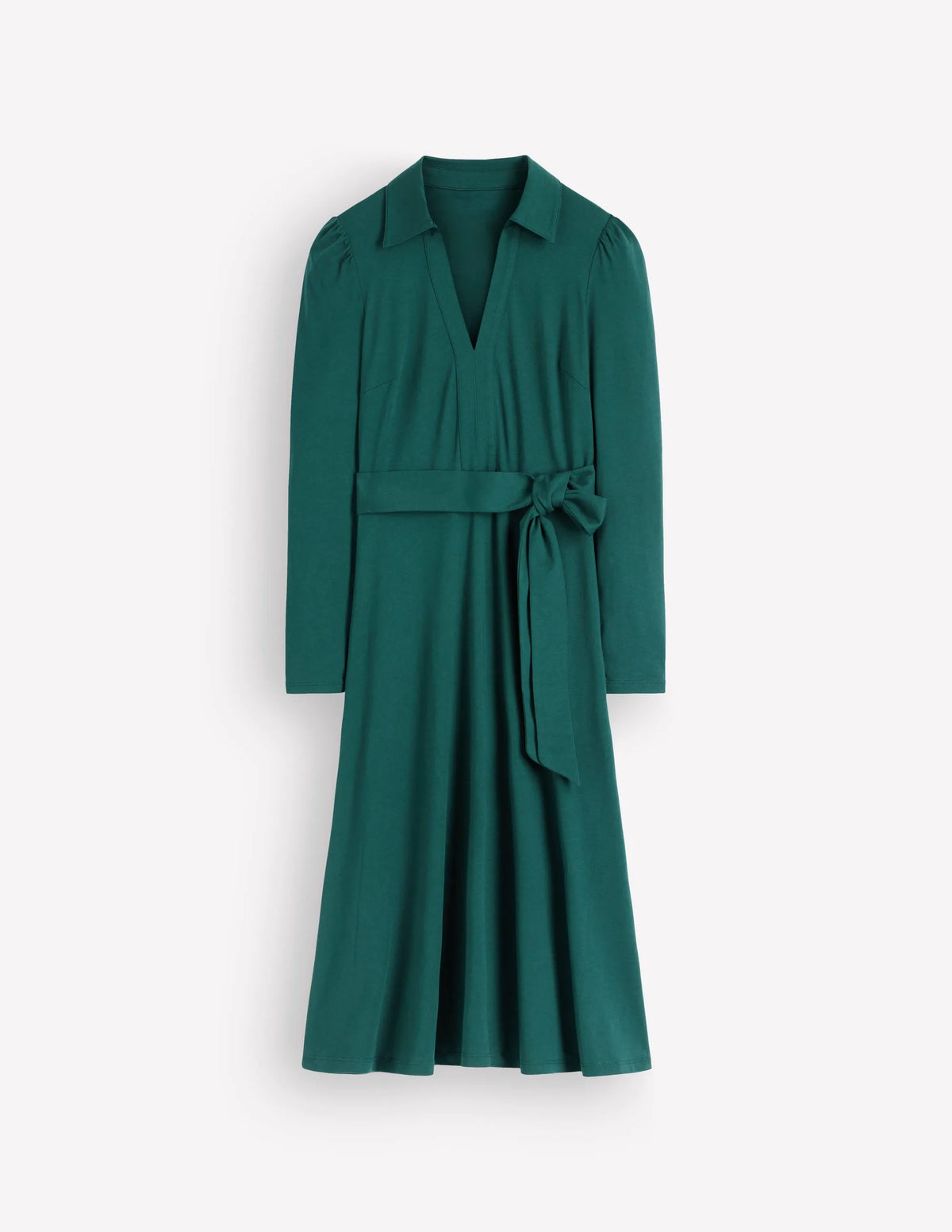 Imogen Collared Jersey Dress-Sea Moss