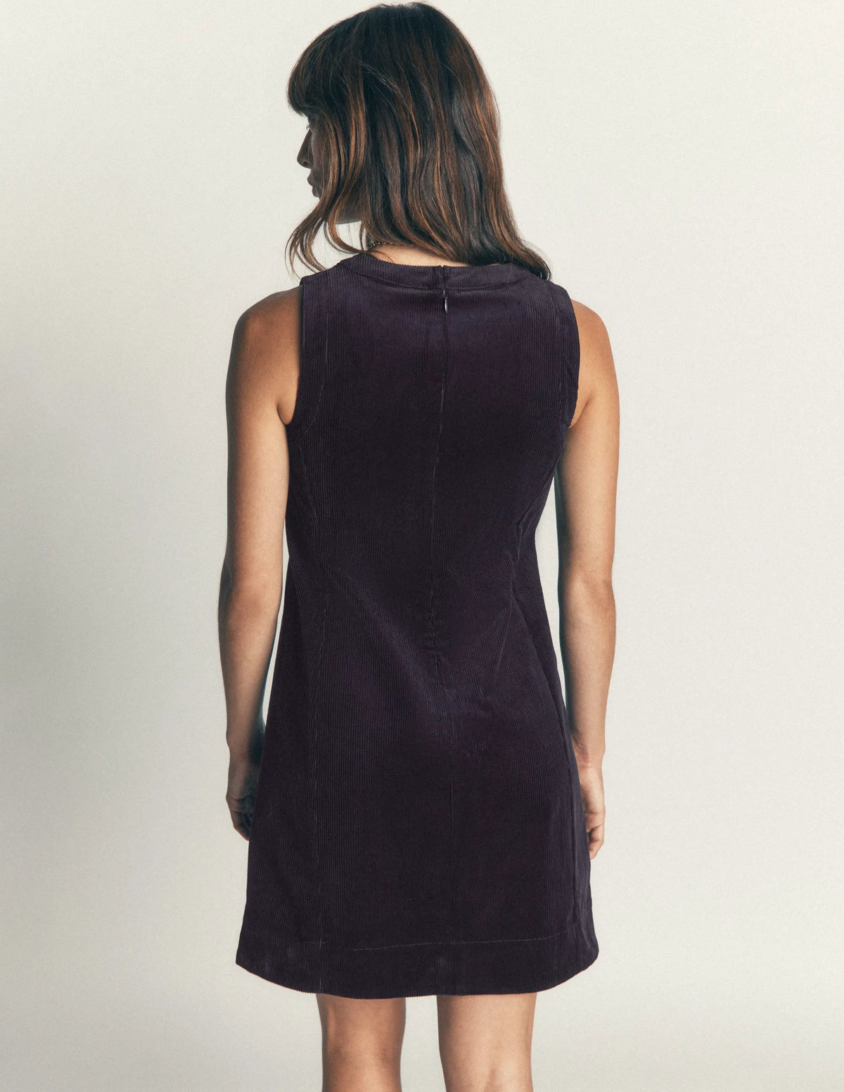 Lou Cord Shift Dress-Navy