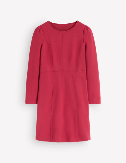Marla Seamed Ottoman Dress-Red Earth
