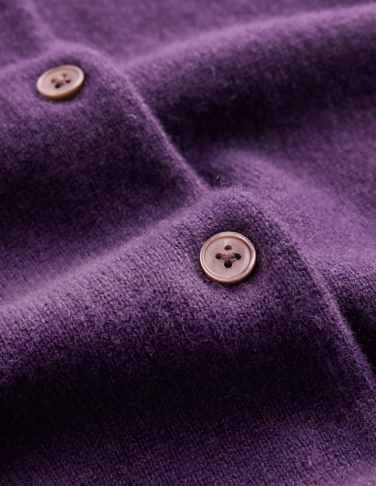 Elsie Cashmere Crew Cardigan-Deep Grape