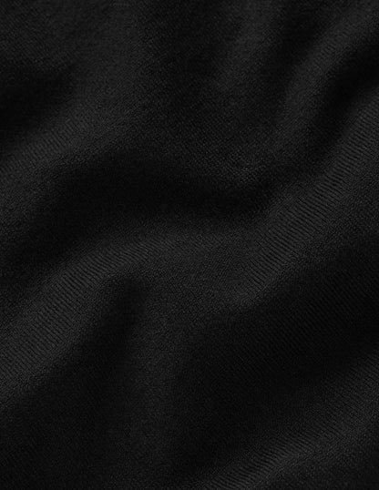 Camilla Cotton Crew Sweater-Black