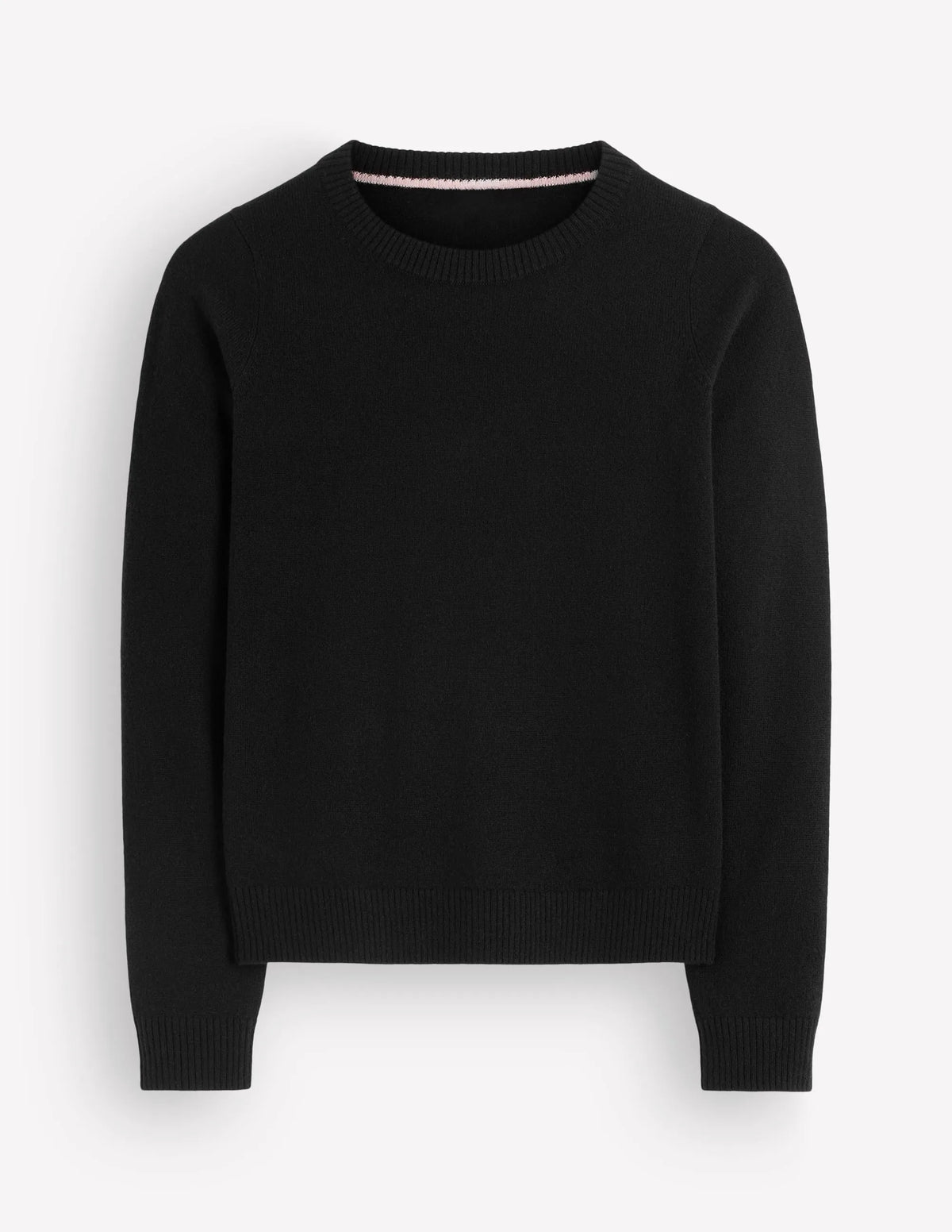 Elsie Cashmere Crew Sweater-Black