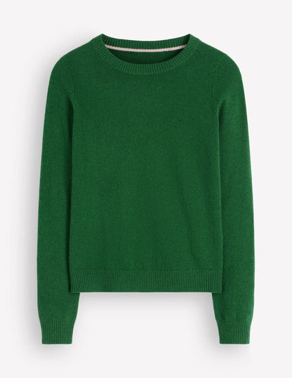 Elsie Cashmere Crew Sweater-Fresh Green