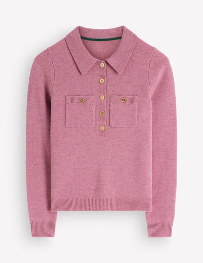 Marianne Merino Wool Sweater-Pink Heather