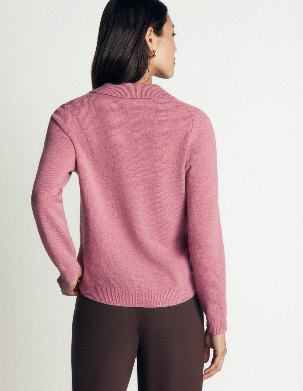 Marianne Merino Wool Sweater-Pink Heather