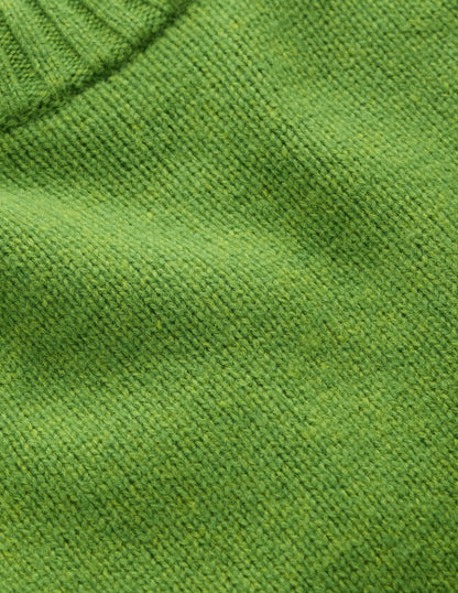 Marta Merino Wool Crew Sweater-Juicy Apple