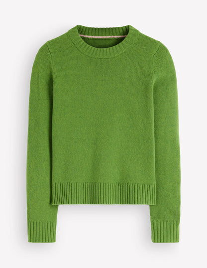 Marta Merino Wool Crew Sweater-Juicy Apple